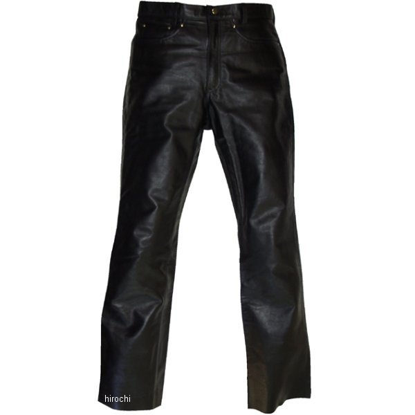 レザーパンツ 膝カップ付き 黒