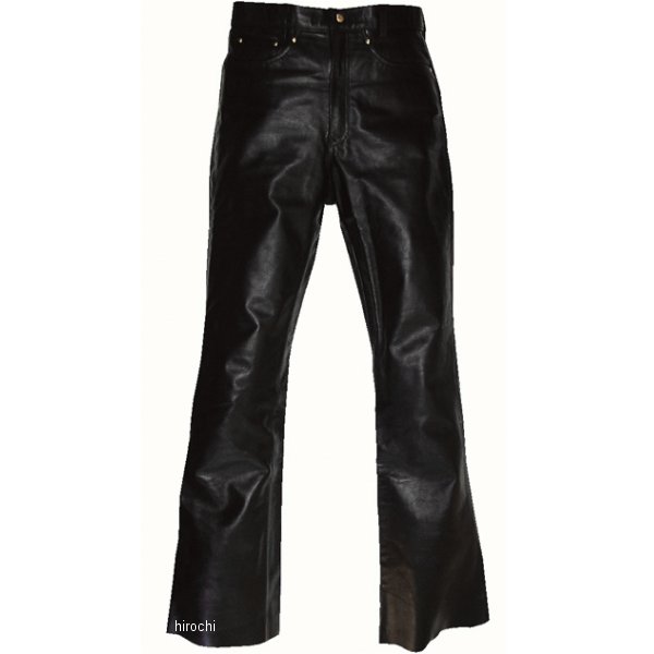 レザーパンツ ブーツカット 黒