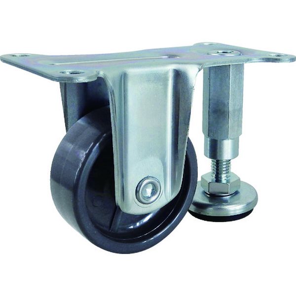 アジャスター付キャスター固定60径強化ナイロン車