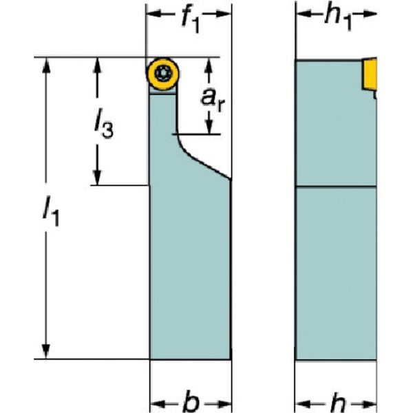 サンドビック コロターン107 ポジチップ用シャンクバイト