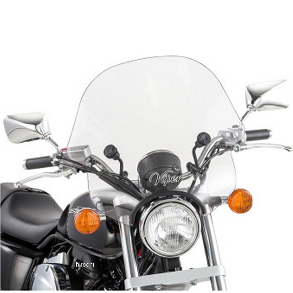 ウインドシールド 17.25インチ高 Viper 取付金具付 クリア