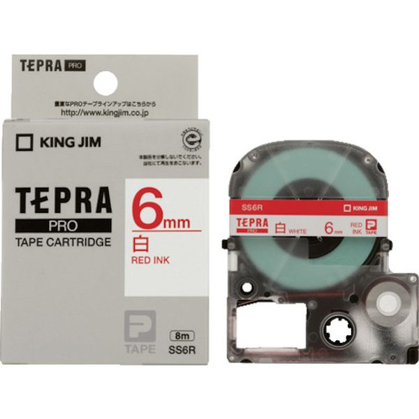 テプラPROテ-プカ-トリッジ 幅6mm 白