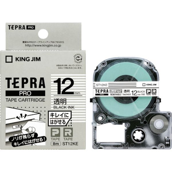 820-4417  テプラPROテ-プ キレイ 透明/黒文字