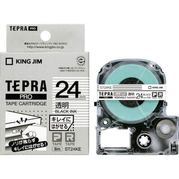 820-4419  テプラPROテ-プ キレイ 透明/黒文字