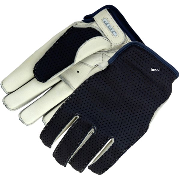 STM  レザーグローブ メッシュ ネイビー/アイボリー
