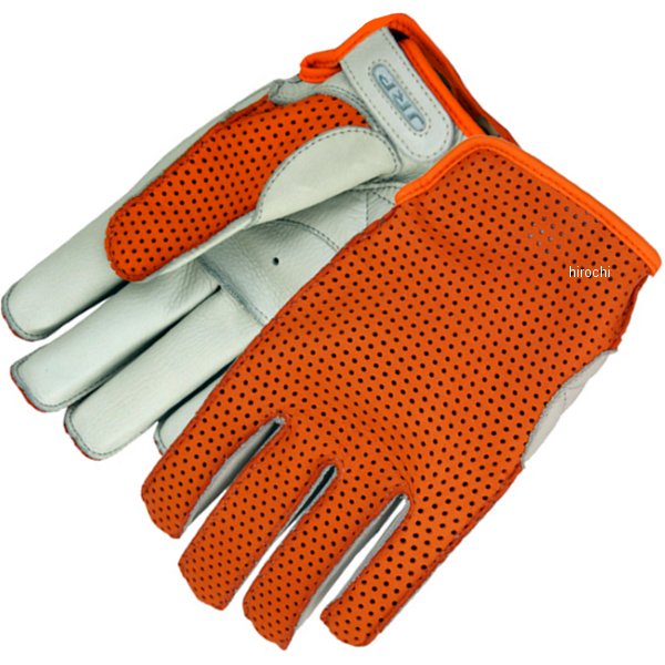 STM  レザーグローブ メッシュ オレンジ/アイボリー