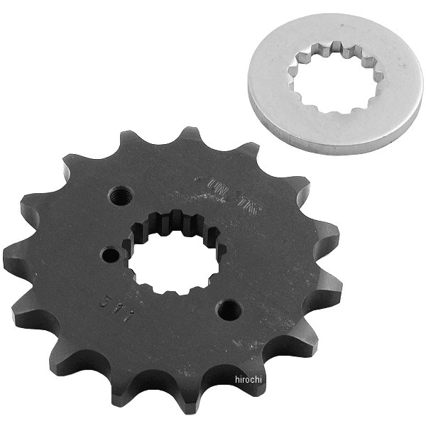 フロント スプロケット スペーサー付き 530コンバート 530 78年-00年 GSX1100S、GS1000 スチール 黒