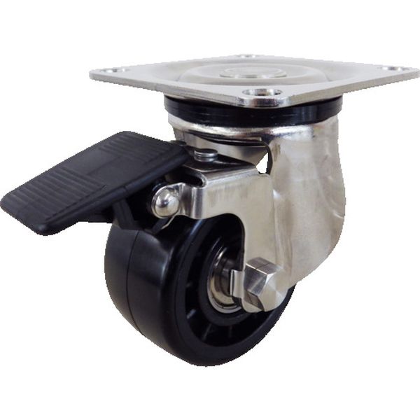 プレート式キャスター自在車S付65径強化ナイロン車輪