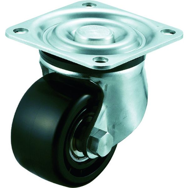 プレート式キャスター自在車75径強化ナイロン車輪