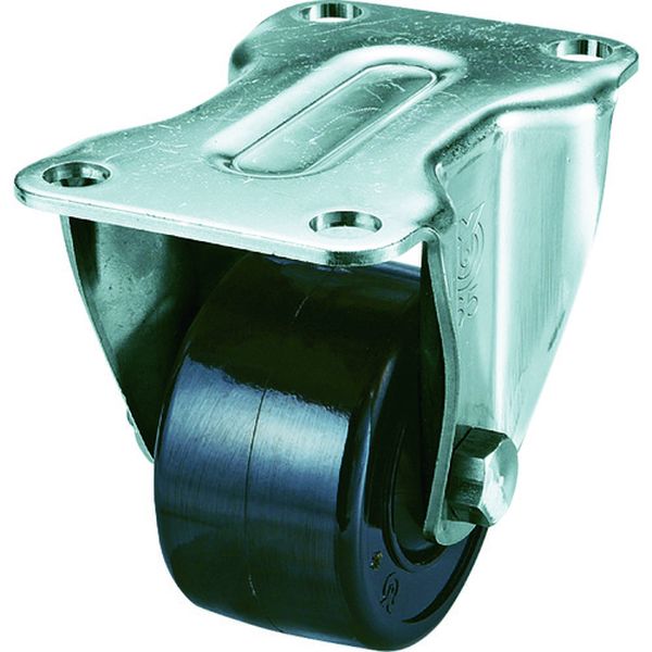 プレート式キャスター固定車65径強化ナイロン車輪