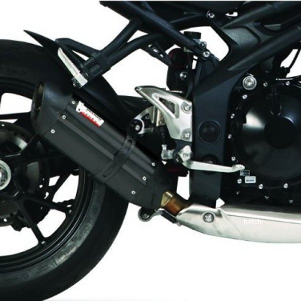 スリップオンマフラー ローポジション SUONO 11年-15年 トライアンフ スピードトリプル ブラックステンレス