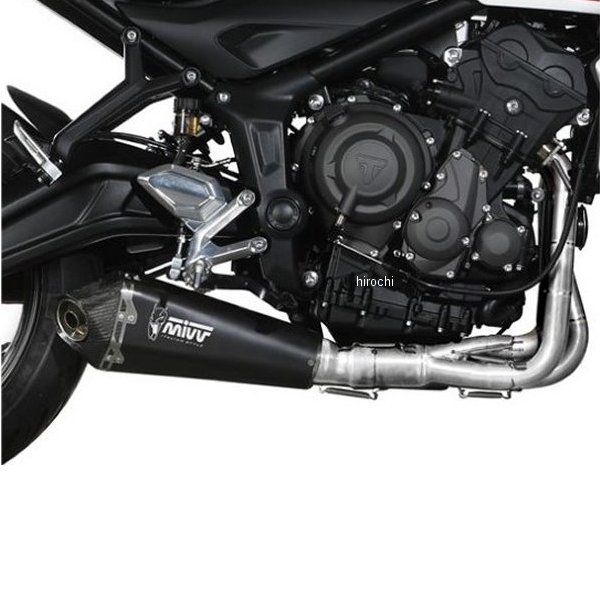 フルエキゾースト DELTA RACE BLACK 触媒なし 21年-22年 TRIDENT660 ステンブラック