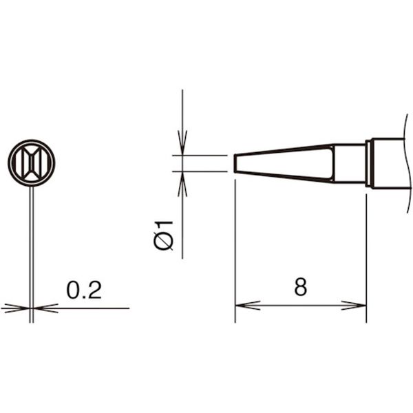 T3803L1 315-5863  こて先1L型 350℃