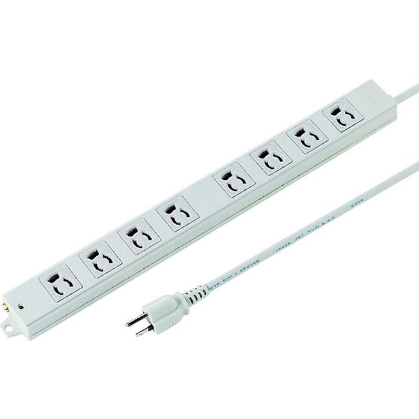 工事物件タップ 抜け止めコンセント 8個口  ケーブル長10m