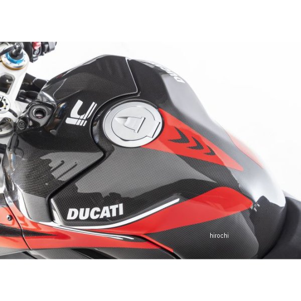 タンクフェアリングカウルクラッシュパッド付き 艶あり 19年 ドゥカティ PANIGALE V4R RACING カーボン