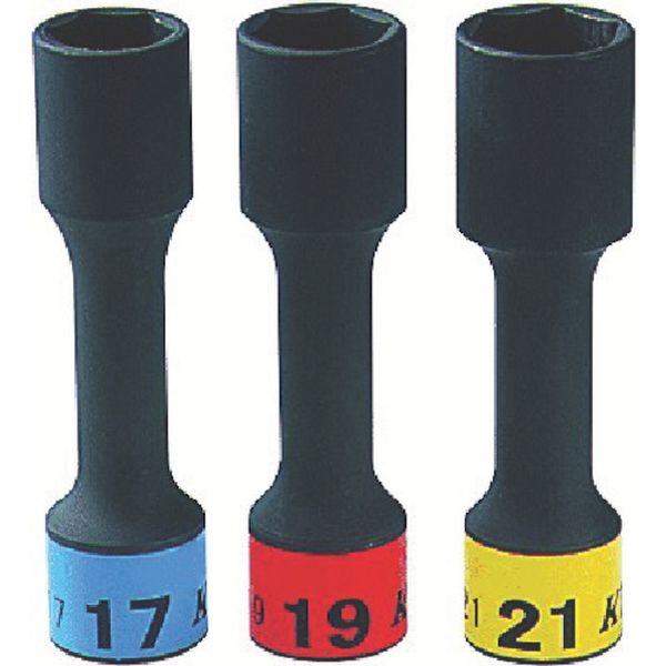 12.7sq.インパクトレンチ用ホイールナットソケットセット［3コ組］