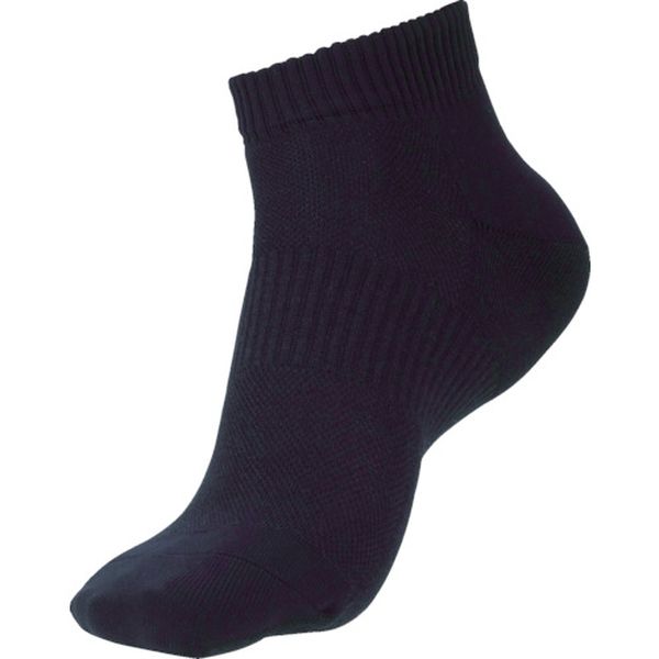 安全靴用靴下 強フィットソックス ショートタイプ ブラック