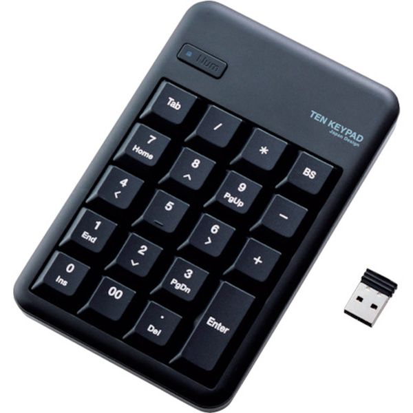 2.4GHzワイヤレステンキーパッド ブラック