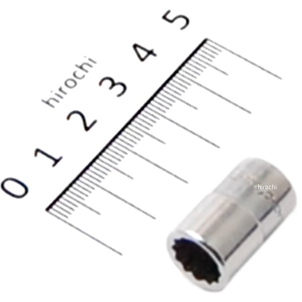 フランクドライブ 1/4インチ シャロー ソケット 12角 3/8インチ