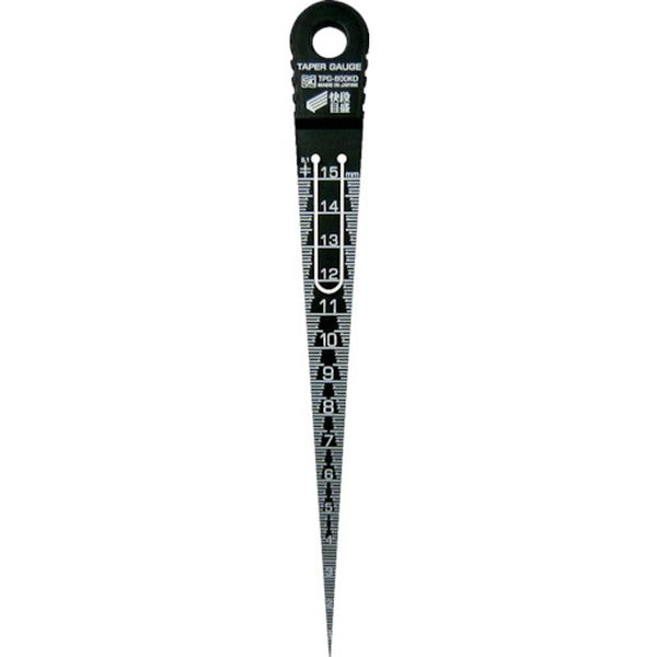 プラスチックテーパーゲージ快段目盛1～15mm
