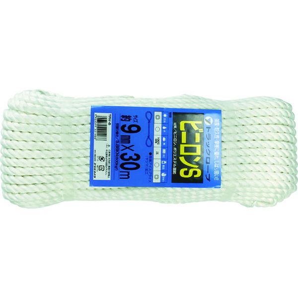 ロープ ビニロンSトラックロープ(OB) 9×30