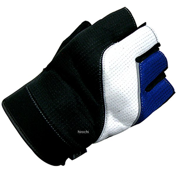 TSG-39B ハーフメッシュグローブ 黒/青