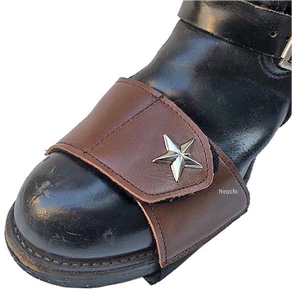 TSP01 トゥエンティ・フォー・セブン カスタムレザース 24/7 Custom Leathers 秋冬モデル レザーシフトパッド スター 茶 Lサイズ