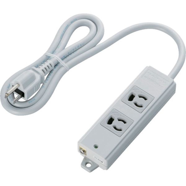 RoHs準拠OAタップ抜け止 3P 2個口 マグネット1mグレー