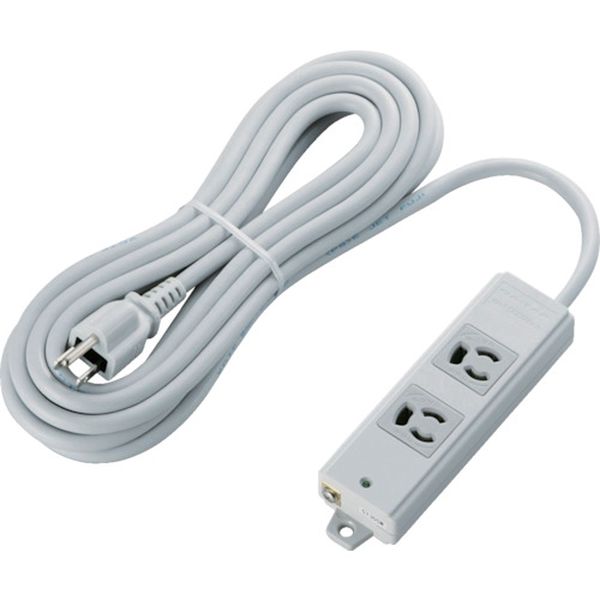 RoHs準拠OAタップ 抜け止 3P 2個口 マグネット 5m グレー