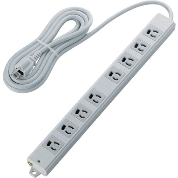 RoHs準拠 抜け止 3P 8個口 マグネット 3m グレー