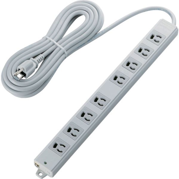 RoHs準拠 抜け止 3P 8個口 マグネット 5m グレー