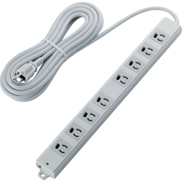 RoHS対応 工事用 8個口3ピン抜け止めタップ 雷サージ防止 5m