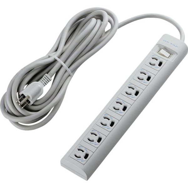 OAタップ 3P 7個口 マグネット 抜け止め スイッチ 簡易 5m