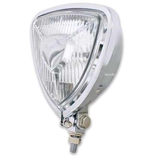 トライアングル ヘッドライト フラットバック クローム