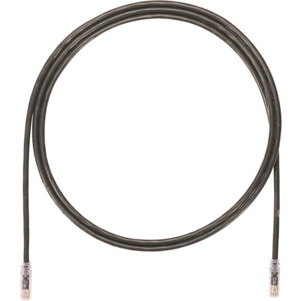 カテゴリ6A UTPパッチコード 24AWG撚り線 ケーブル径：Φ6.4mm 1m 黒