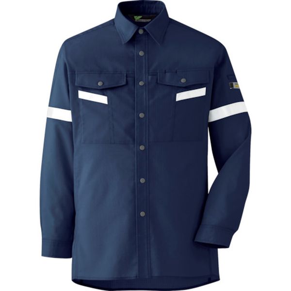 ベルデクセル帯電防止 反射材仕様 長袖シャツ VES2557上 LL