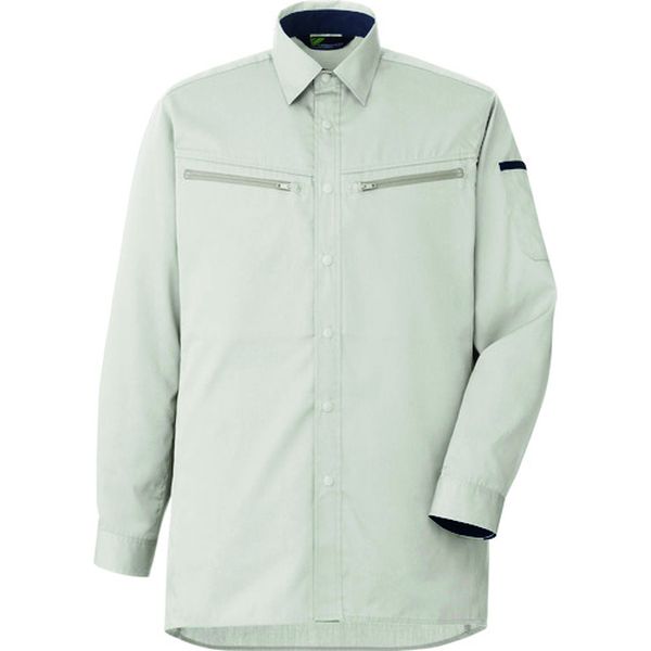 男女共用 ハーネス対応 長袖シャツ VES2591 上 シルバーグレー LL