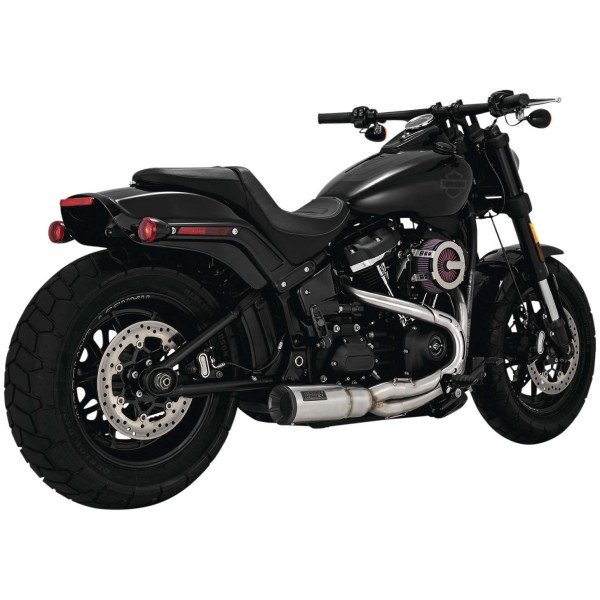 ハイアウトプット 2-1ショートエキゾースト 18年-22年 ハーレー FXST シルバー