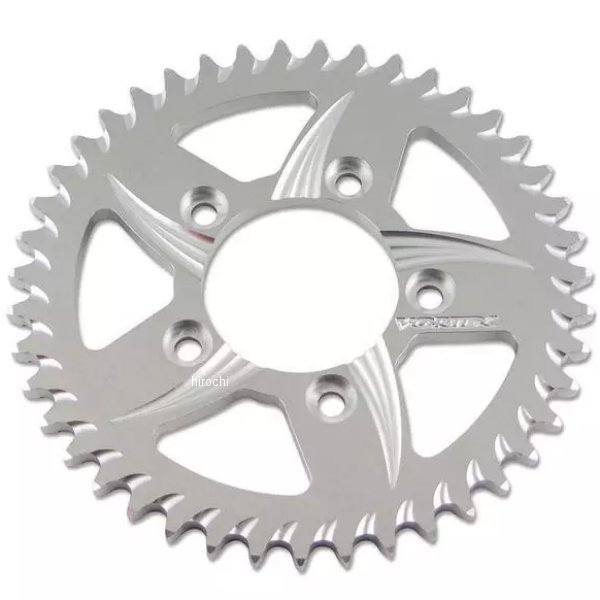 Vortex Racing アルミニウム リア スプロケット 525 44 Tooth- シルバー