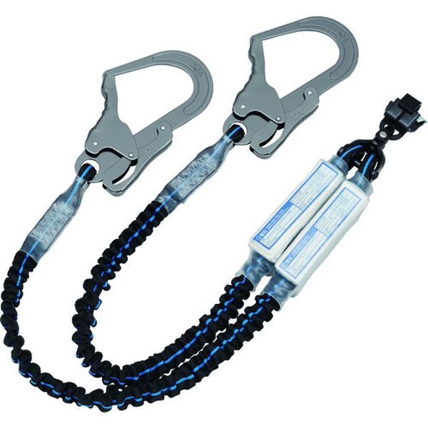 2丁掛ジャバラ剣スチールペダル17黒/青ライン