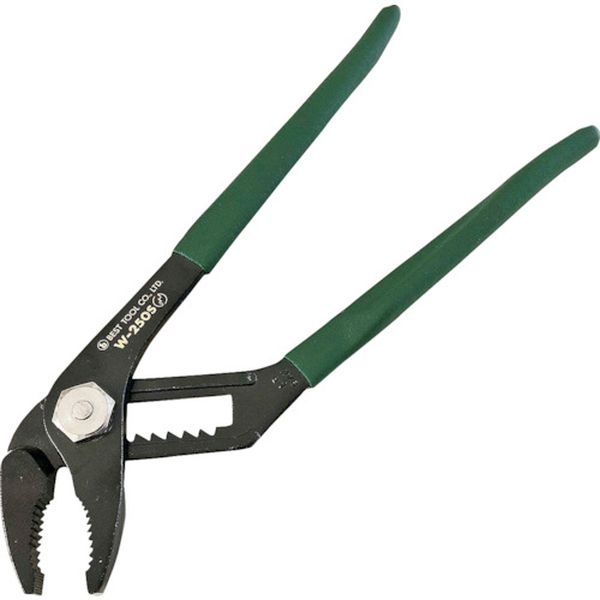 W250S マルビー カチオン電着塗装 バネ付ウォーターポンププライヤー(ビニールグリップ付)250mm