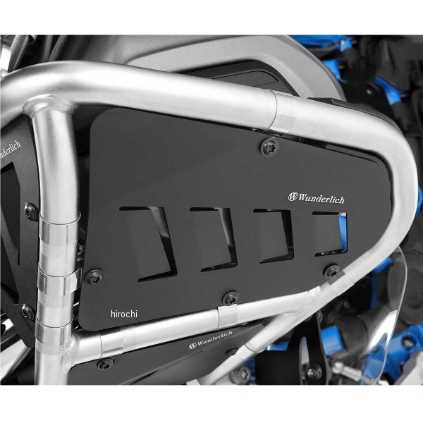 サイドカバープレート BMW純正エンジンガード用 13年以降 R1200GS LC 水冷 黒