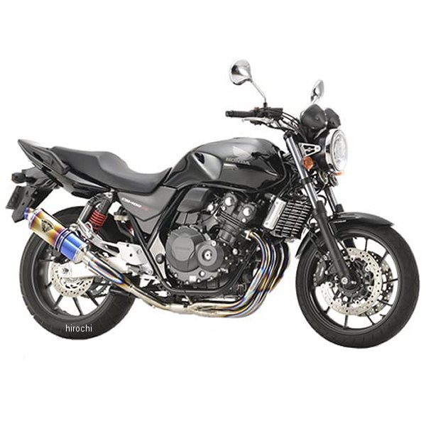 アールズギア r's gear フルエキゾースト ワイバンR シングル 18年以降 CB400SF チタンドラッグブルー
