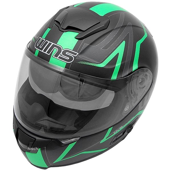 フルフェイスヘルメット FF-COMFORT GTZ マットブラック/緑