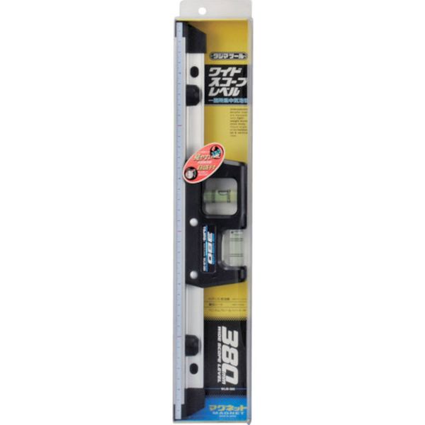 マグネット付ワイドスコープレベル380mm