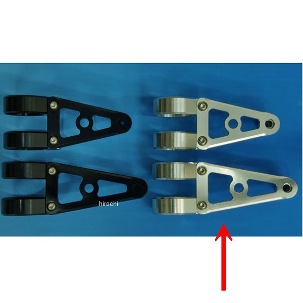 ヘッドライトステー Aタイプ フォーク径φ36用 ロング シルバー