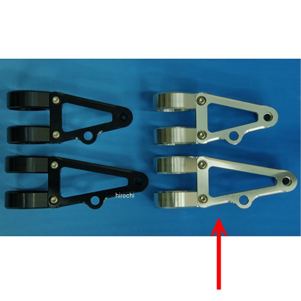 ヘッドライトステー Bタイプ フォーク径φ36用 ロング シルバー