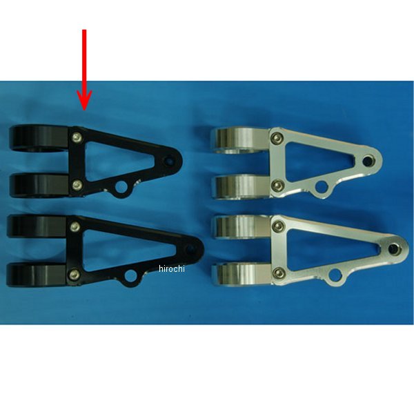 ヘッドライトステー Bタイプ フォーク径φ38用 ショート 黒