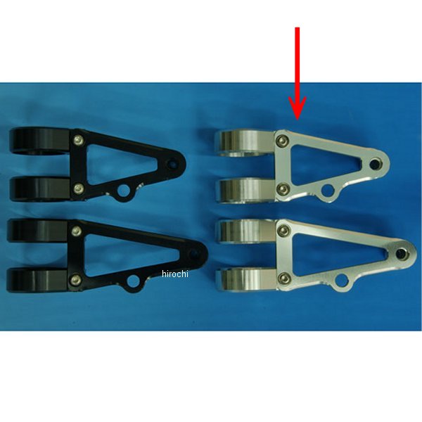 ヘッドライトステー Bタイプ フォーク径φ38用 ショート シルバー