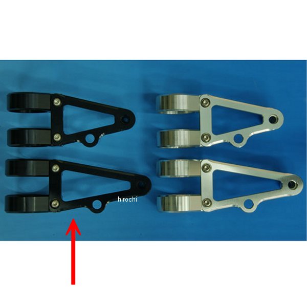 ヘッドライトステー Bタイプ フォーク径φ43用 ロング 黒